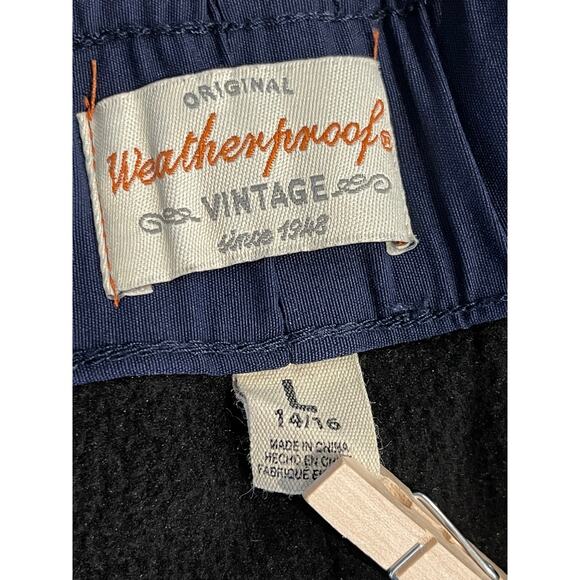 Weatherproof Vintage Jogger Pant Womens Large 14/16 Blue Navy Fleece Lined Cargo - Picture 5 of 11